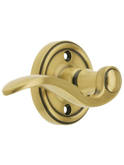 Grandeur Georgetown Rosette Set With Bellagio Levers Left Hand in Antique Brass with .